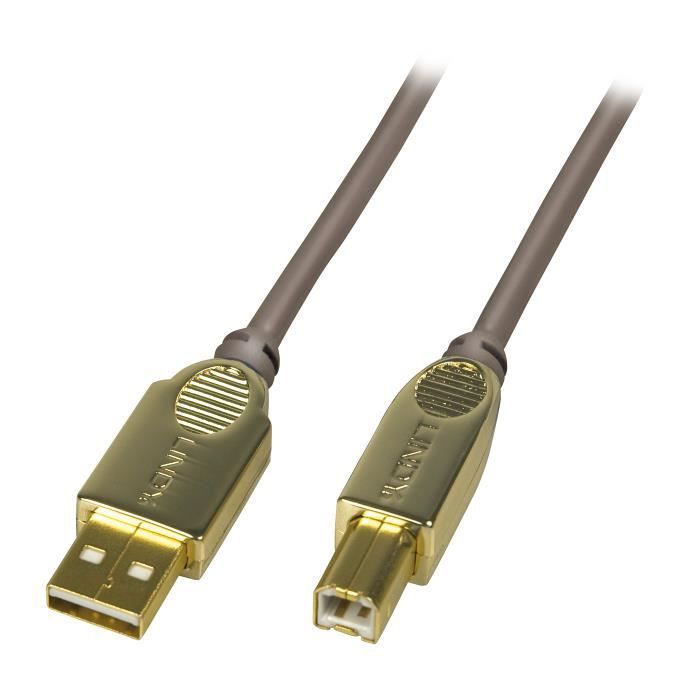 LINDY Câble GOLD USB 2.0 A/B - 1m
