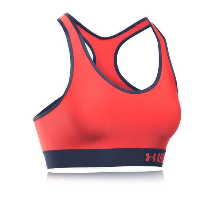 UNDER ARMOUR Brassière Mid Solid Rouge Femme