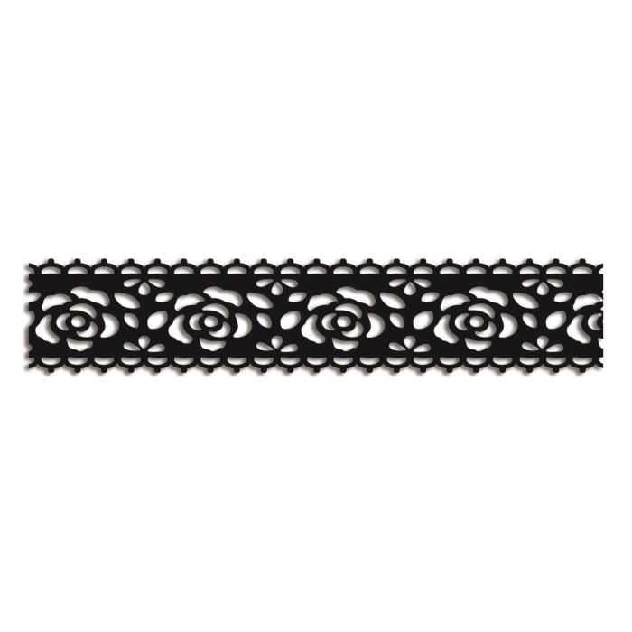 TOGA Ruban adhésif - dentelle - fleur noire - 3 m