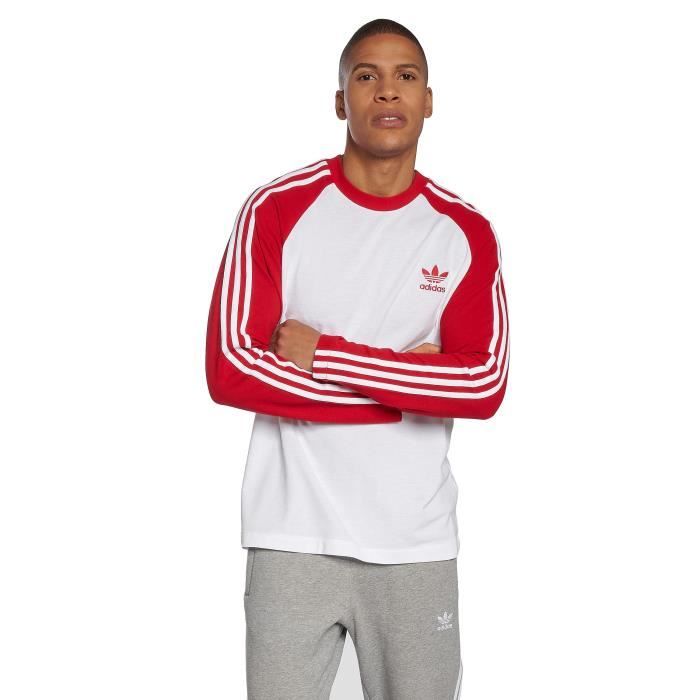 Tee shirt adidas rouge et blanc deals