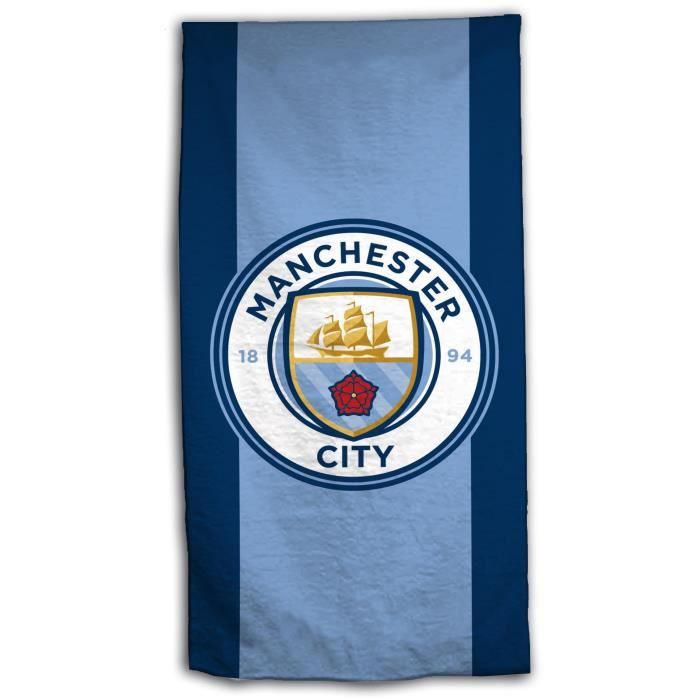 MANCHESTER CITY Drap de plage 100% coton 70x140cm
