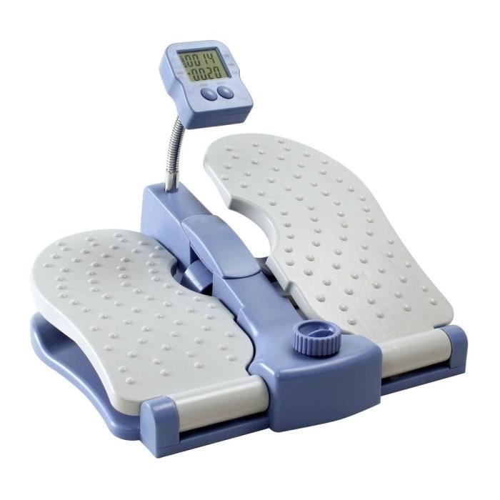 Exerciseur VITAEASY avec compteur électronique - Ecran digital - Force 0,5 à 5,5 kg - Bleu clair et blanc