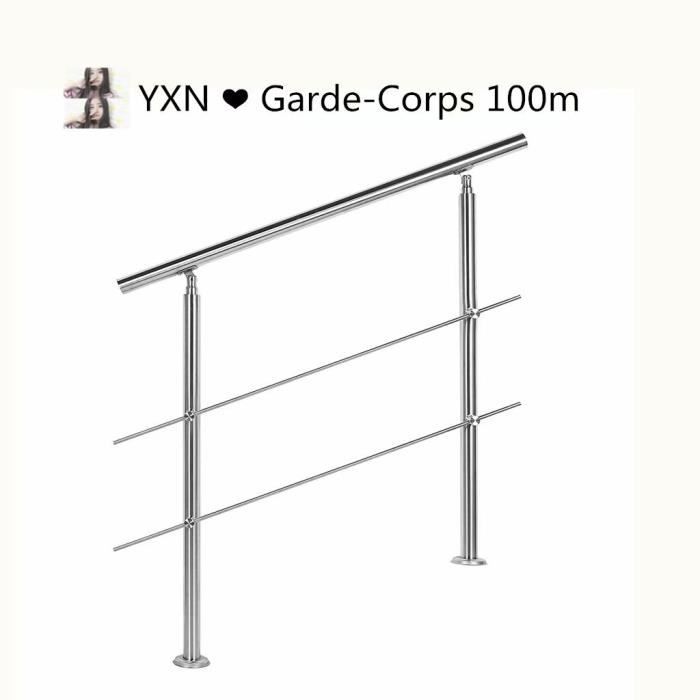 yxn ❤ rampe d'escalier intérieur extérieur durable 100cm longueur