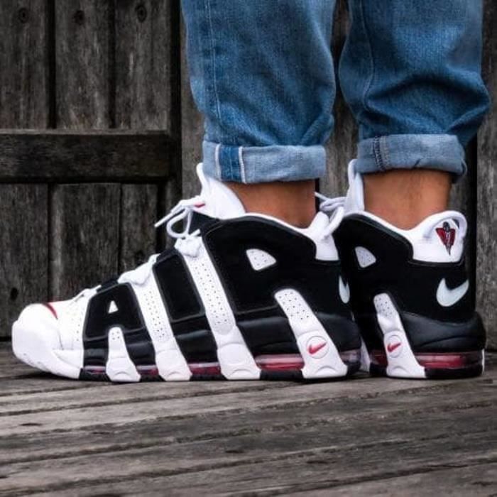 nike air more uptempo white black