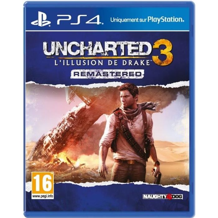 Uncharted 3 Remastered - PS4 - Neuf Sous Blister - Version Française