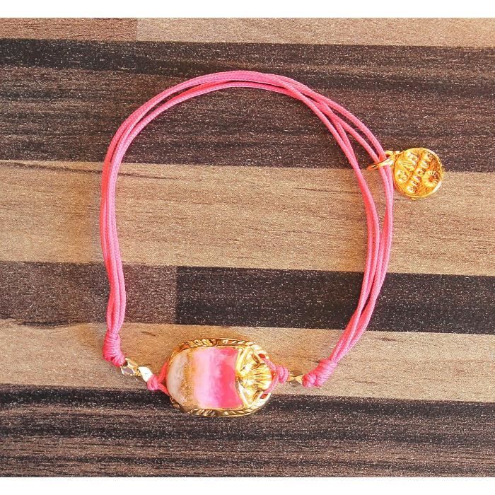 BRACELET , GOURMETTE Bracelet Gas Bijoux Cordon Scaramouche Or
