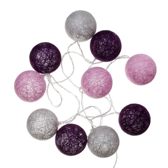 guirlande noel mauve