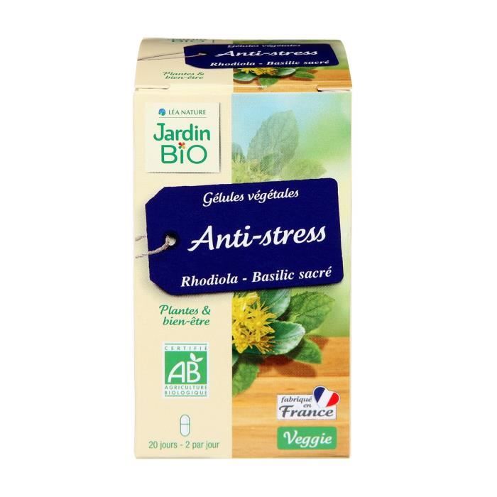 JARDIN BIO Gélules végétales anti stress - Bio - 22 g