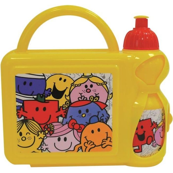 Fun House monsieur madame ensemble gouter comprenant 1 gourde et 1 boîte goûter pour enfant