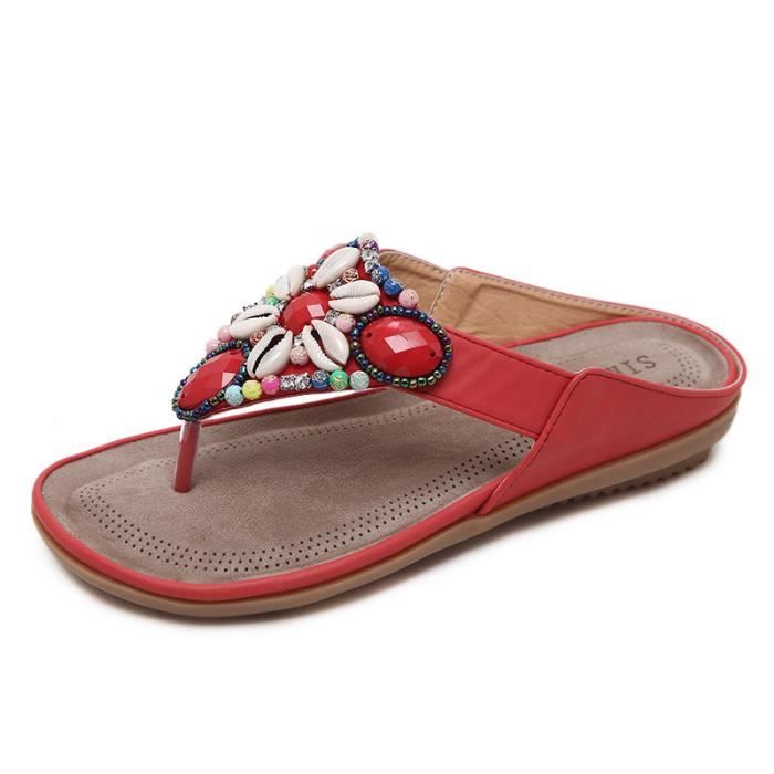 Bleu Plates beige rouge Femmes noir Sandale Chaussures f4tOWqwBq