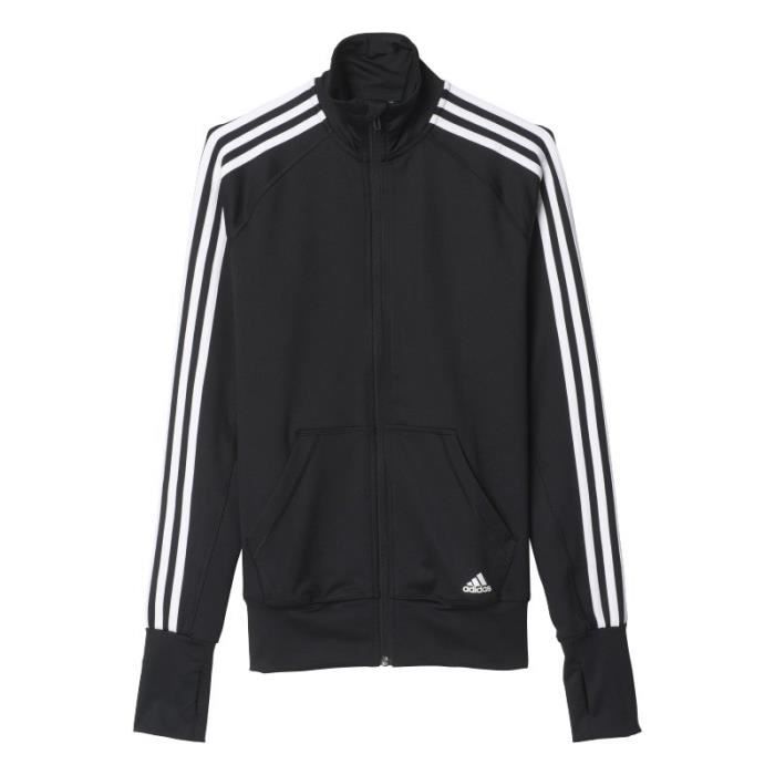 ADIDAS Veste de survêtement Basics Noir et Blanc