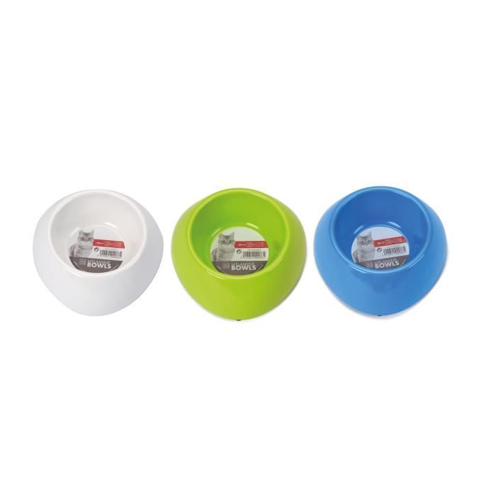 MPETS Gamelle en melamine simple ronde - Pour chat - 200ml - Divers coloris