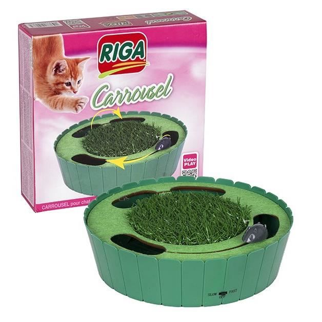 RIGA Carrousel Jeu pour chat - Diamètre 25,5 x 7 cm