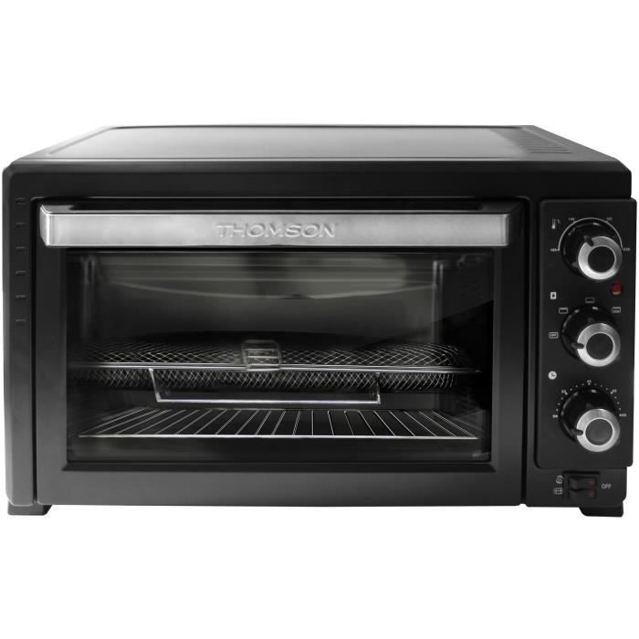 THOMSON THEO46865-Mini four grill-36 L-Convection naturelle-Fonction chaleur tournante-Panier de cuisson-Noir