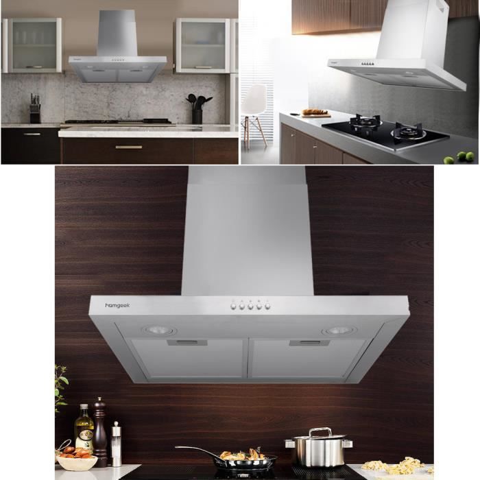 Homgeek 400CFM T-Shape Hotte mural haut de gamme1