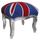 Casa Padrino Union Jack baroque escabeau / argent