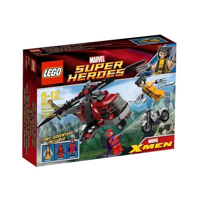 Heroes Lego L'hélicoptère De 6866 Super Wolverine Marvel IEH9YW2D