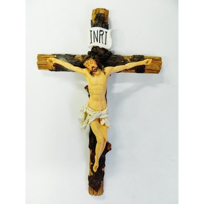 Jésus Ressuscité Crucifix Mural Christ Ressuscité - Décoration Religieuse Résine - 21x14cm - Type A Blanc Décoration Intérieur église Maison