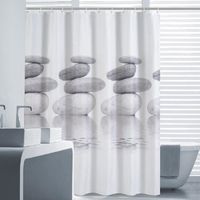 RIDEAU DE DOUCHE Lifewit Rideau de Douche Galet Imprimé Imperméable RIDEAU DE DOUCHE Lifewit Rideau de Douche Galet Imprimé Imperméable