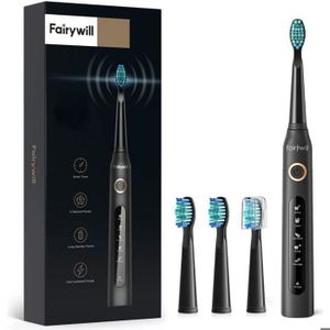 Brosse à dents électrique noir Fairywill FW507 CrystalBlack Rechargeable Sonique de voyage - Brosse à Dents Sonic Brosse à dents électrique noir Fairywill FW507 CrystalBlack Rechargeable Sonique de voyage - Brosse à Dents Sonic