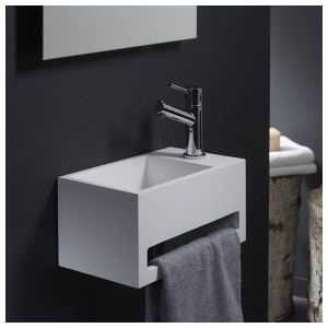 Vasque Rectangle En Solid Surface Mona G Ambra Lave Mains Suspendu