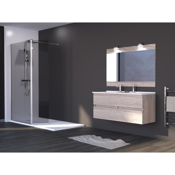 CREAZUR Paroi de douche italienne fixe + Retour pivotant 40 cm Calypso - 100 + 40 x 200 cm + 90 x 200 cm - Verre trempé 8 mm