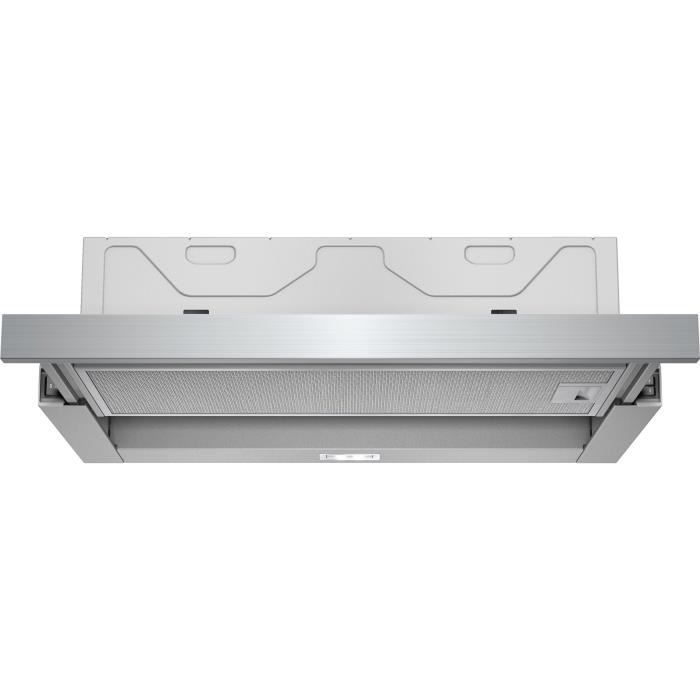 SIEMENS LI64MC520-Hotte téléscopique-Evacuation / recyclage-400 m3 air / h-68 dB-B-3 vitesses- L 60 cm-Inox