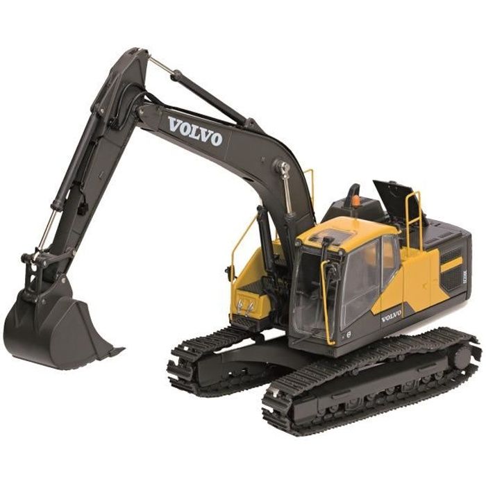 BBURAGO Véhicule de construction Pelleteuse à chenilles EC220E Volvo 1/50ème - Noir et Jaune