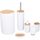 Set accessoires salle de bain bambou