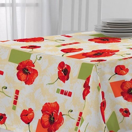 160 cm   coquelicot   Achat / Vente NAPPE DE TABLE Nappe ronde 160