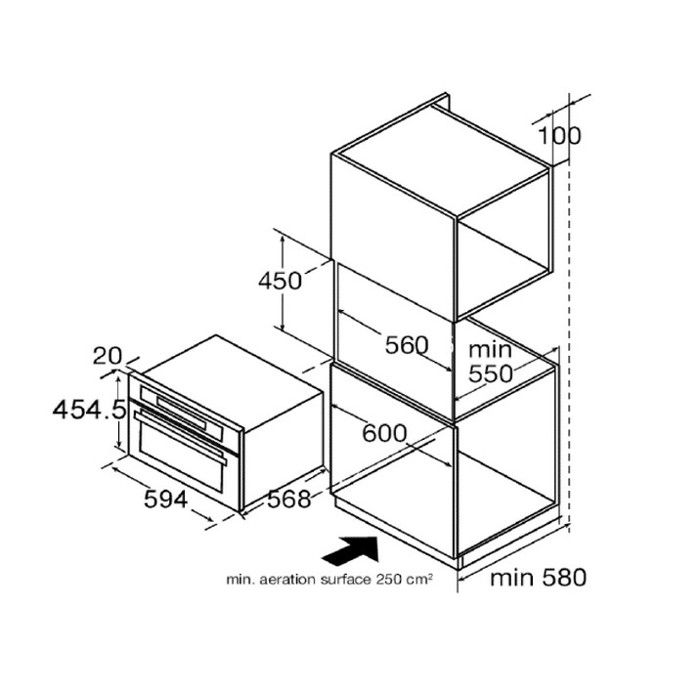 Rosieres - micro-ondes gril combiné encastrable1