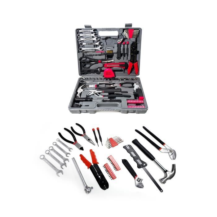 TIMBERWORX Mallette outils à mains - 185 pièces