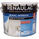 RENAULAC Peinture murs et plafonds acrylique - 10 L - Blanc mat lessivable