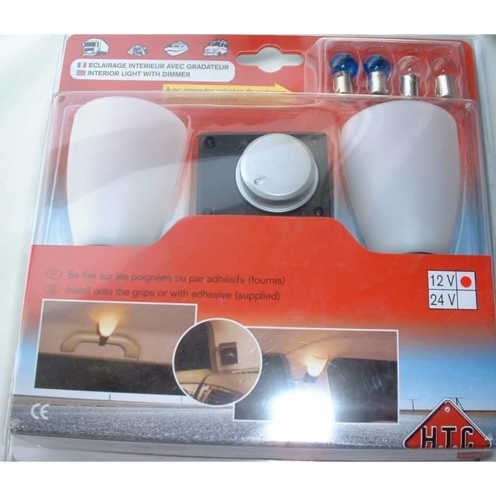 Double lumière intérieure variable + ampoule - 12 V