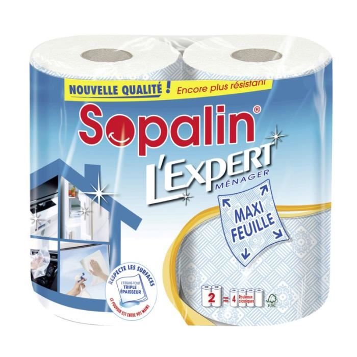 SOPALIN Essuie-Tout L'expert Menager Triple épaisseur x2