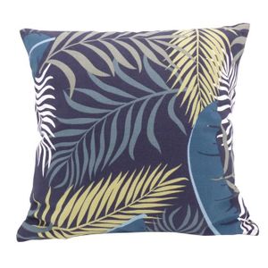 COUSSIN Coussin déco 100% coton imprimé JUNGLE 45x45cm - B
