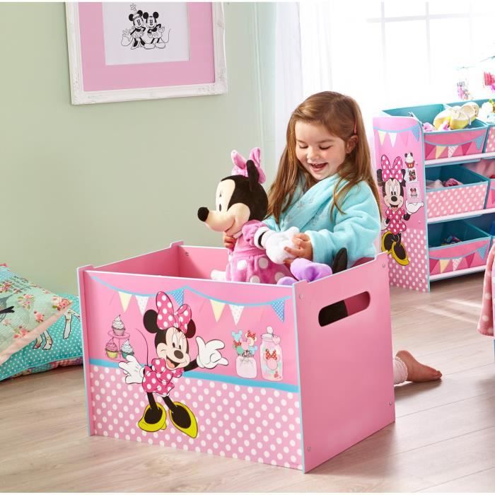 MINNIE Grand Coffre à Jouets en bois Rose - Worlds Apart