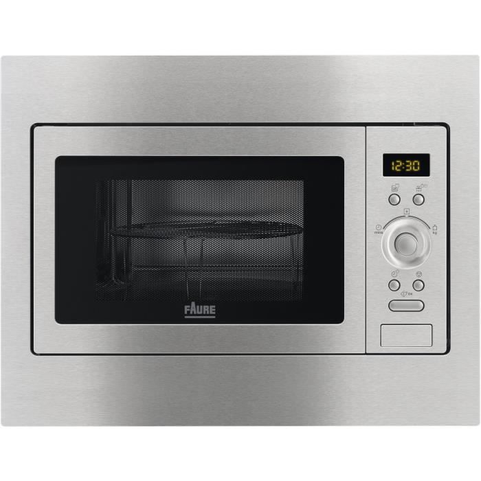 FAURE FSG25249XA - Micro onde grill tout encastrable Inox-25 L-900 W-Grill 1000 W