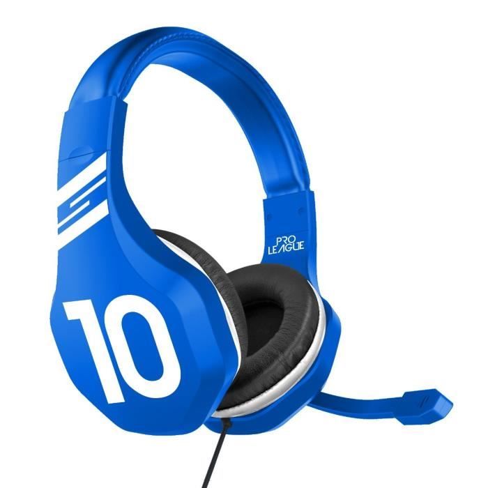 Casque Gaming avec micro Edition Football 2018 multiplateformes Bleu