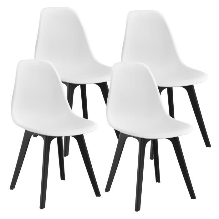 [en.casa] Set de 4 Chaises Design Chaise de Cuisine Chaise de Salle à