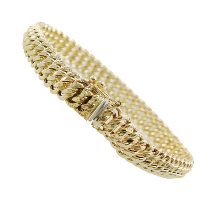 Bracelet Vintage En Plaqué Or Jaune – Maille Chaîne, Occasion