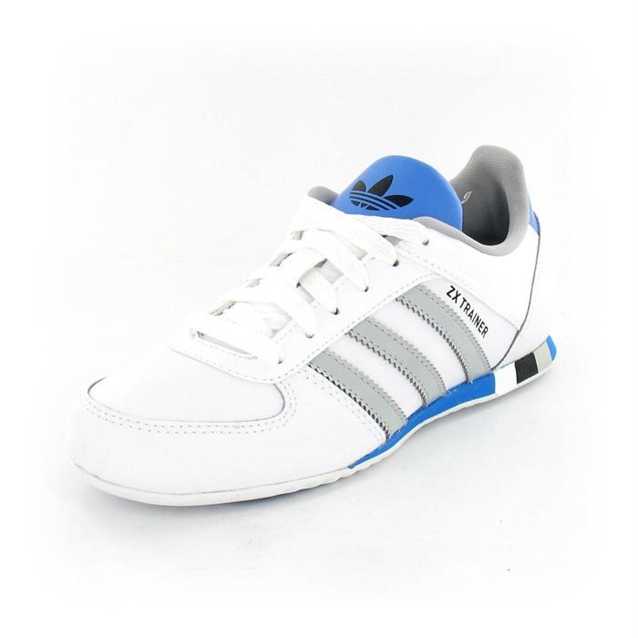 Adidas   Zx trainer J Blanc, gris, bleu et noir   Achat / Vente BASKET 