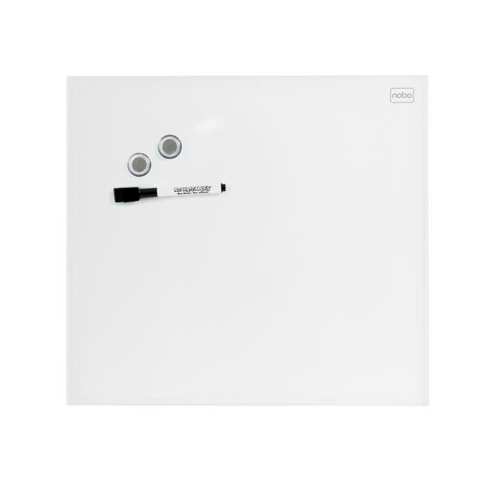 nobo tableau magnétique blanc en verre diamond 450x450
