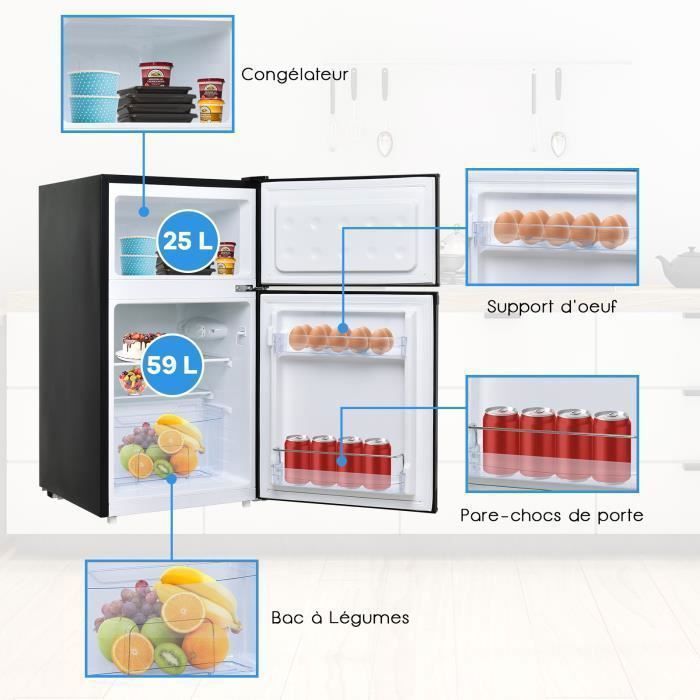 Réfrigérateur noir congélateur2