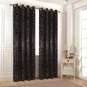Rideau occultant noir et argent - Achat / Vente pas cher Rideau occultant noir et argent - Achat / Vente pas cher