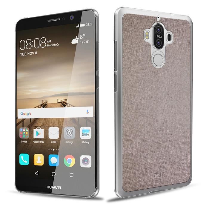 FOLLOW UP Coque Parisian Cover Huawei mate 9 - Saffiano perle