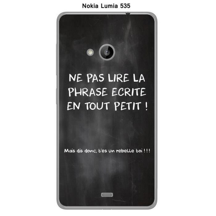 Coque Nokia Lumia 535 Citation tableau-3 - Achat coque - bumper pas cher, avis et meilleur prix