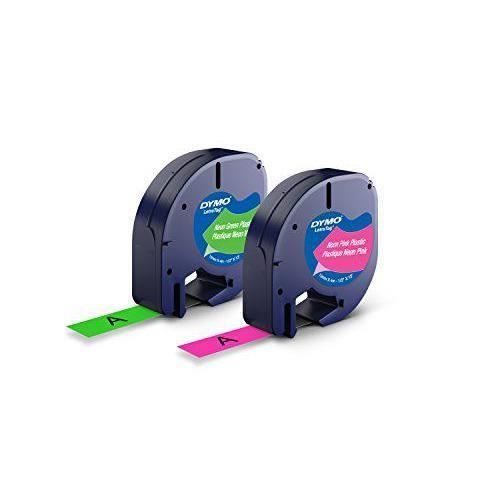 Dymo Letratag Band neon pink / neon green 12 mm1