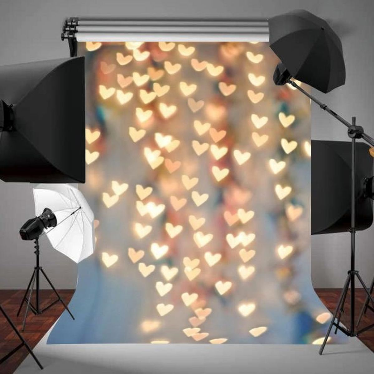 Toile de Fond Backdrop Tissu 1.5x2m Photographie Studio Photo Halo Coeur Achat / Vente fond de