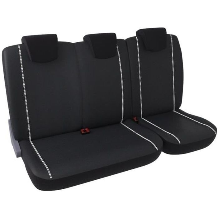 DBS Montana Jeu de Housses Universelles pour Véhicule Utilitaire Siège + Banquette en Simili Noir